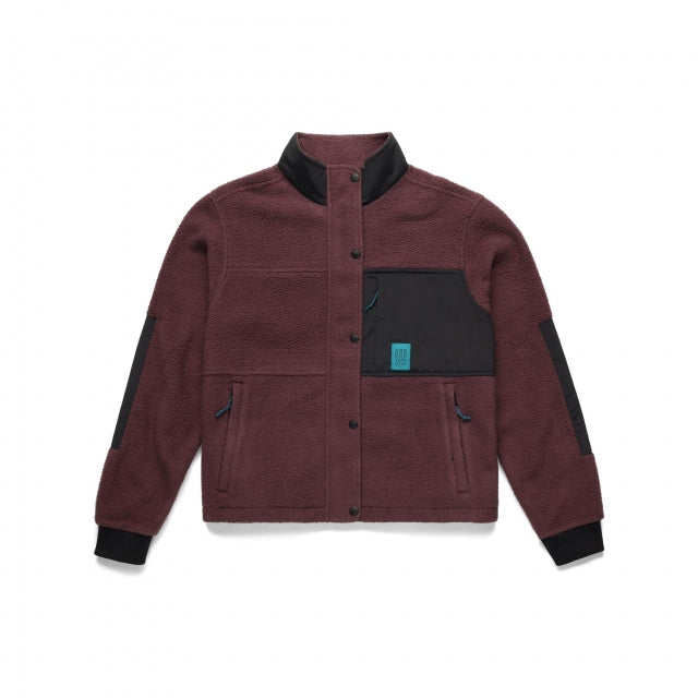 Topo Designs Womens Summit Rise Full Zip Jacket 534 Huckleberry/Black