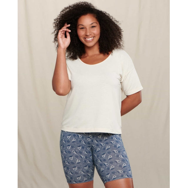 Toad&Co. Womens Piru Short Sleeve Easy Tee 199 Salt