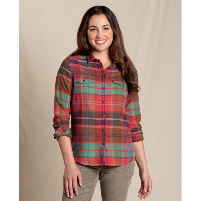 Toad&Co. Womens Re-Form Flannel Long Sleeve Shirt 942 Canoe