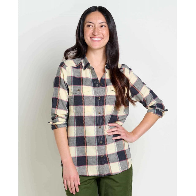 Toad&Co. Women's Re-Form Flannel Long Sleeve Shirt 261 Barley Buffalo Check