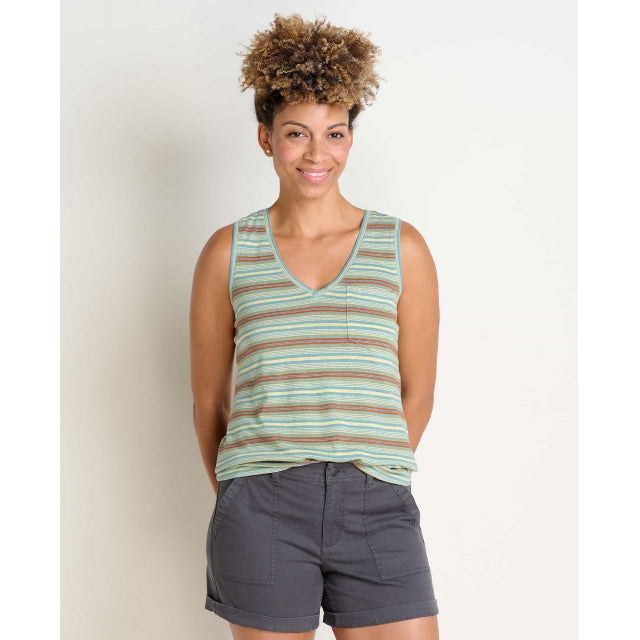 Toad&amp;Co. Women&#39;s Grom Tank 410 Mineral Multi Stripe