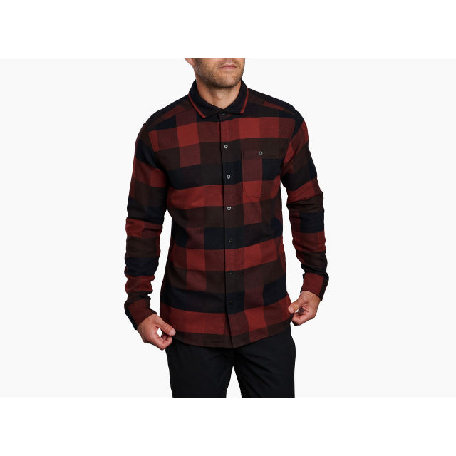 Kuhl Men's Pixelatr Flannel Long Sleeve OBX Oxblood