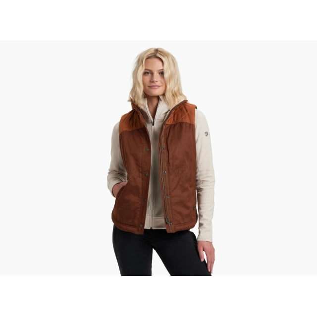 Kuhl Womens Celeste Lined Vest MORU Mocha/Rust