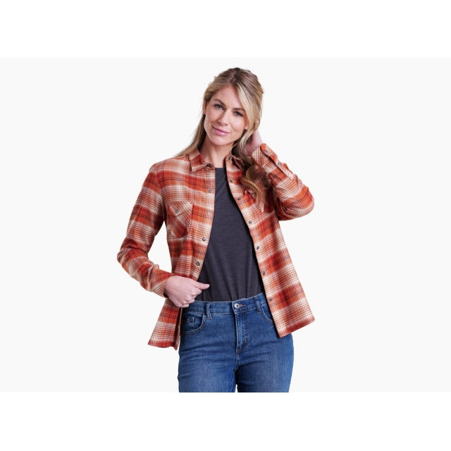 Kuhl Women's Tess Flannel Long Sleeve Autumn Spice