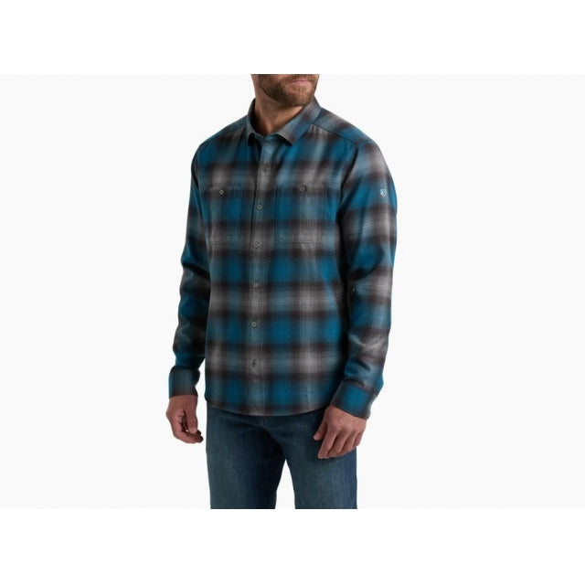 Kuhl Men&#39;s Law Flannel Long Sleeve BGO Blue Lagoon / L