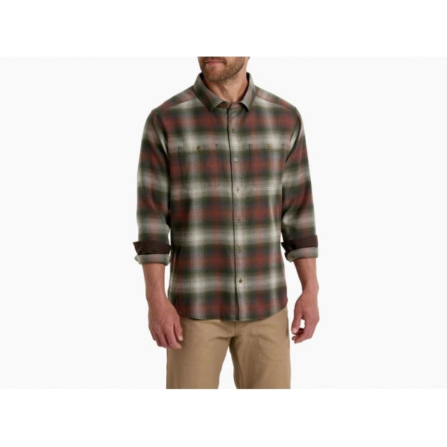Kuhl Mens Law Flannel Long Sleeve OC Olive Copper