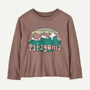 Patagonia Baby Long-Sleeved Fitz Roy Flurries T-Shirt Moonrise Taupe