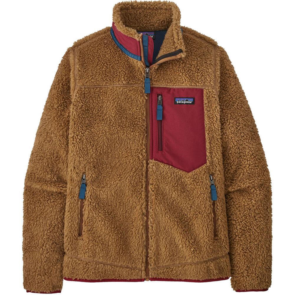 Patagonia Women&#39;s Classic Retro-X Jacket NBWA Nest Brown w/ Wax Red