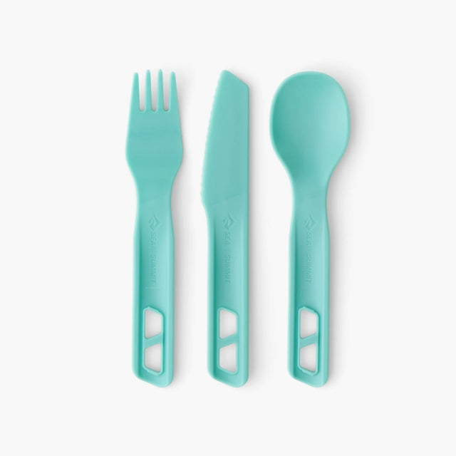 Sea to Summit Passage Cutlery Set - 3pc AquaSea Blue