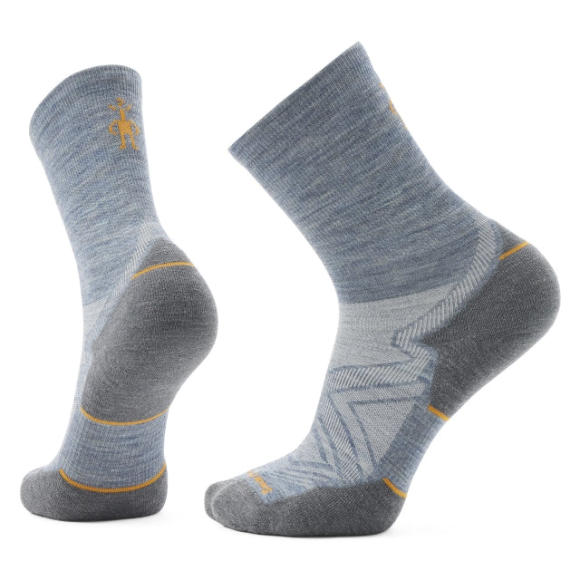 Smartwool Men&#39;s Run Targeted Cushion Mid Crew Socks 88 Pewter Blue / L