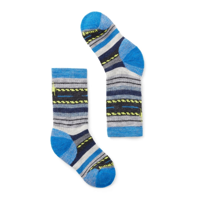 Smartwool Kids&#39; Hike Full Cushion Margarita Crew Socks J96 aguna Blue / L