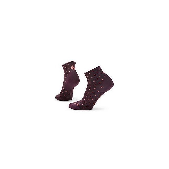 Smartwool Womens Everyday Classic Dot Ankle Socks 590 Bordeaux