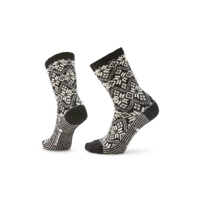 Smartwool Women&#39;s Everyday Traditional Snowflake Crew Socks 001 Black