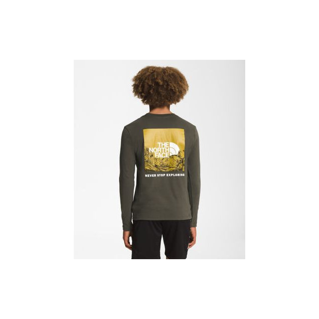 The North Face Boys&#39; Long-Sleeve Graphic Tee 21L New Taupe Green