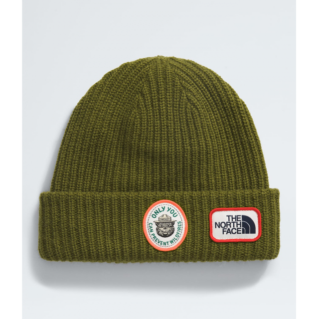 The North Face K Salty Pup Beanie 9RO Forest Olive/Smokey The Bear Patch