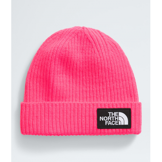 The North Face Kids&#39; TNF Box Logo Cuffed Beanie P2B Radiant Poppy