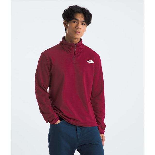 The North Face M Cedar Trail Grid Fleece 1/4 Zip 1IX Beetroot