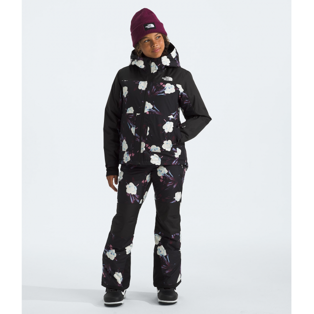 The North Face G Freedom Insulated Jacket 4FI TNF Black Winter Flowers Print