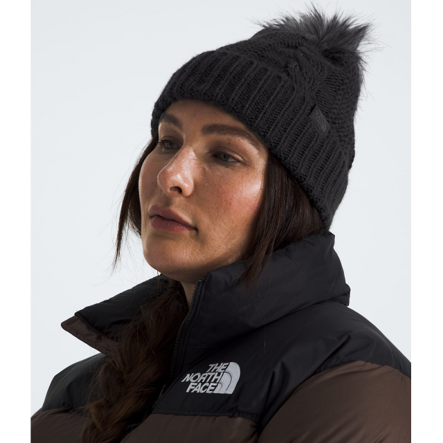 The North Face W Oh Mega Fur Pom Beanie JK3 TNF Black