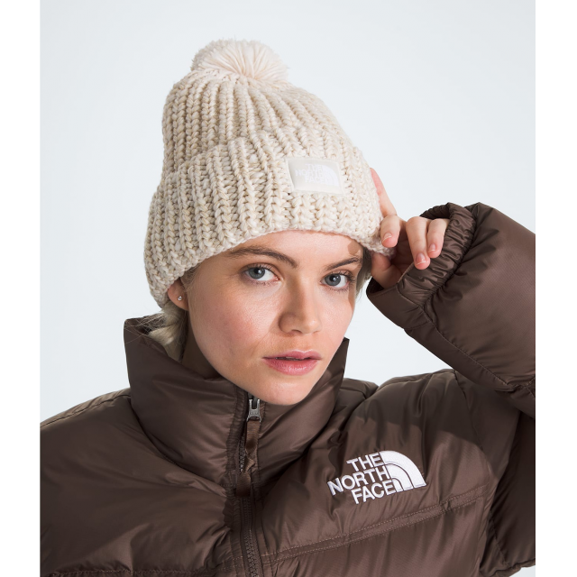 The North Face Cozy Chunky Cabin Beanie 86I Gardenia White/Gravel/Khaki Stone/Gardenia White
