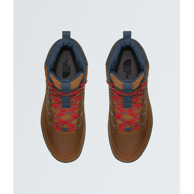 The North Face Mens Bergen Leather Waterproof 8O1 Timber Tan/TNF Red