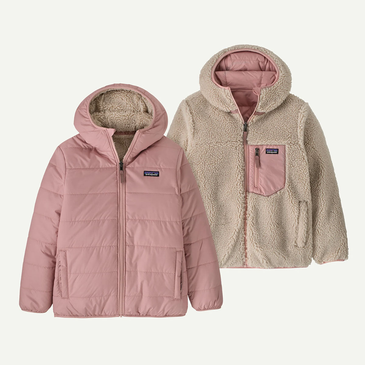 Patagonia Kids Reversible Ready Freddy Hoody Fuzzy Mauve