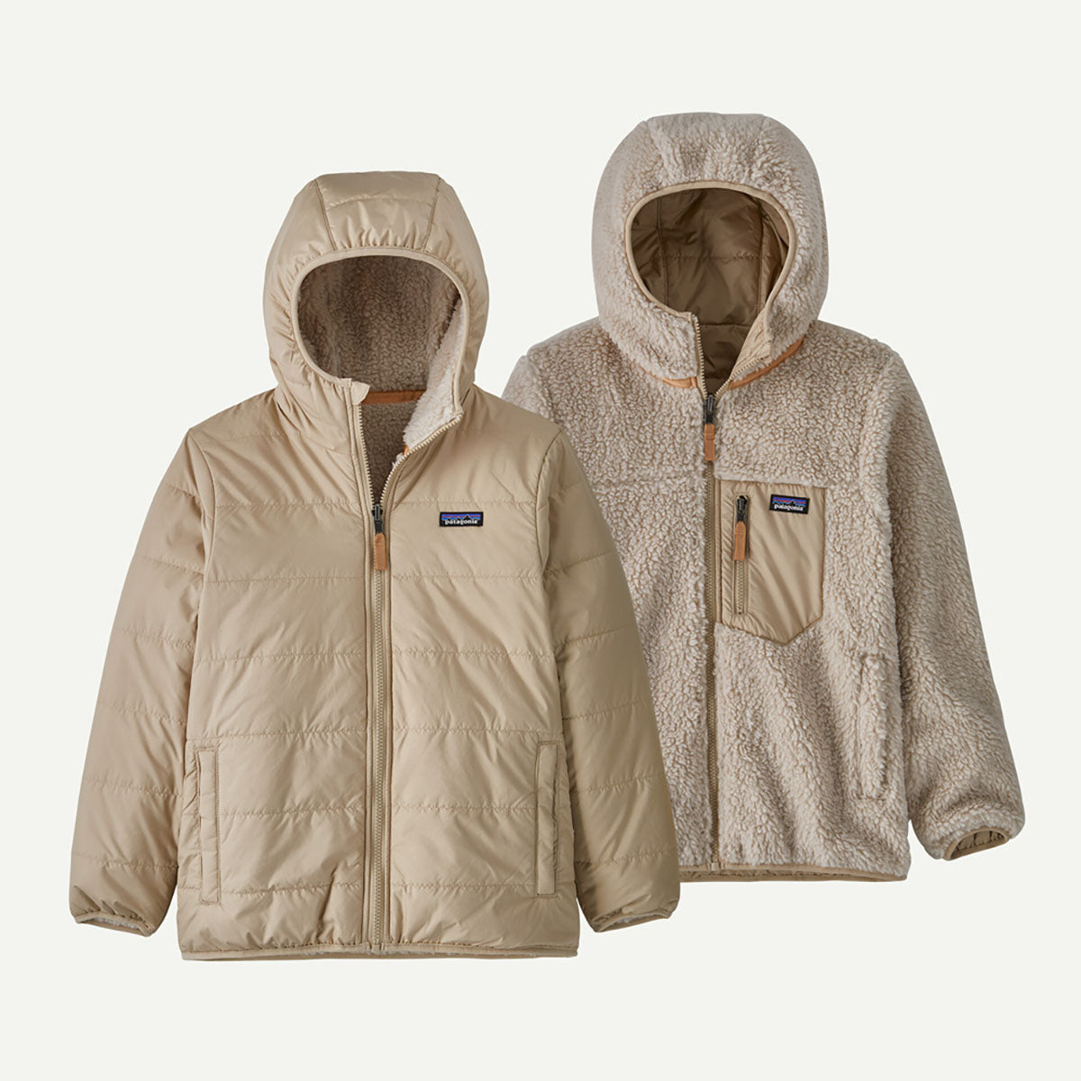 Patagonia Kids Reversible Ready Freddy Hoody Oar Tan