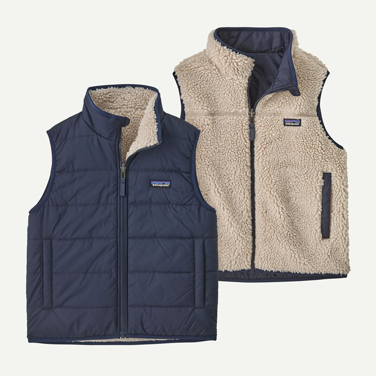 Patagonia Kids Reversible Ready Freddy Vest New Navy