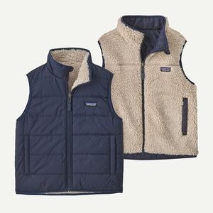 Patagonia Kids Reversible Ready Freddy Vest New Navy