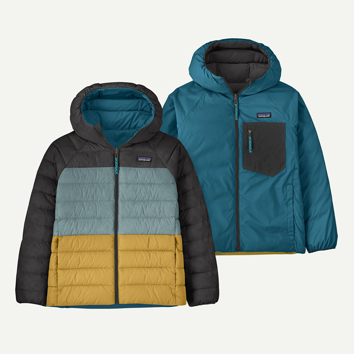 Patagonia Kids Reversible Down Sweater Hoody Black