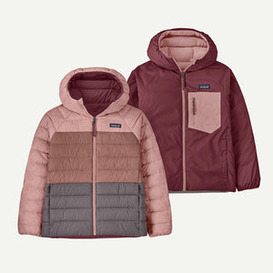 Patagonia Kids Reversible Down Sweater Hoody Fuzzy Mauve