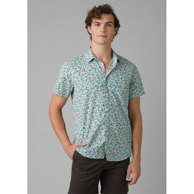 Prana Men&#39;s Stimmersee Shirt 400 Blue Floral