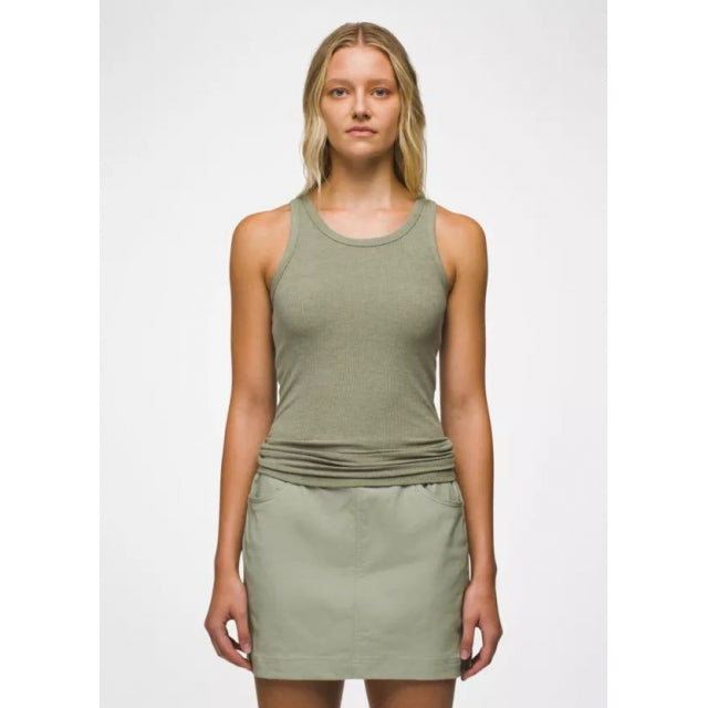 Prana Women&#39;s Foundation Rib Tank 301 Juniper Green Heather