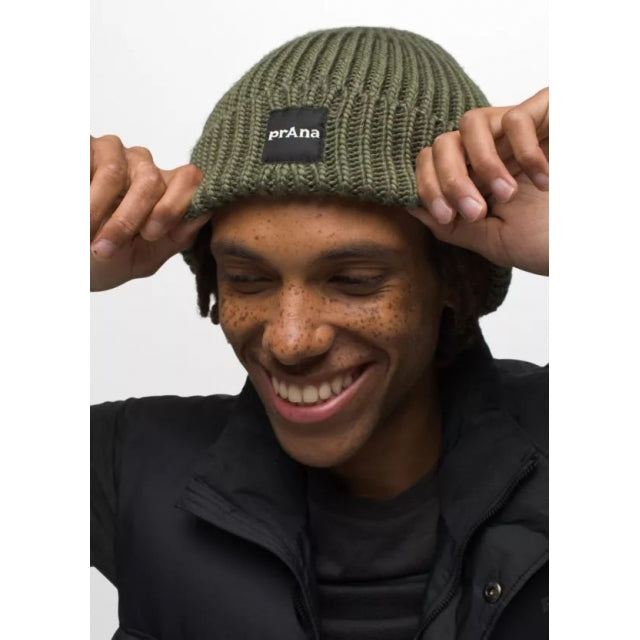 Prana prAna Logo Beanie 300 Cargo Green