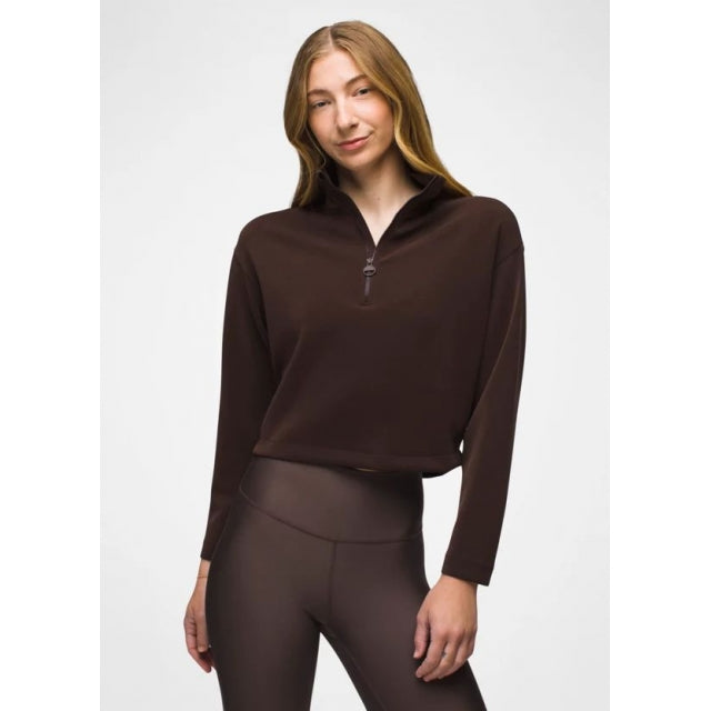 Prana W Shea Half Zip 200 Espresso