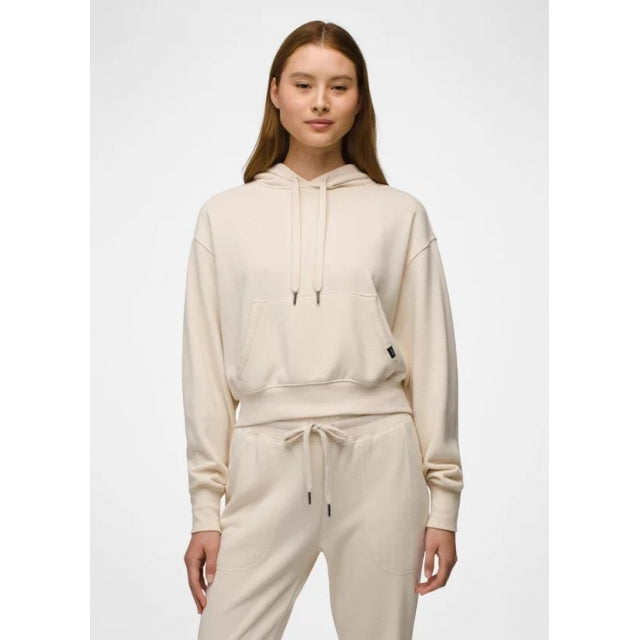 Prana W Cozy Up Crop Hoodie 250 Canvas Heather