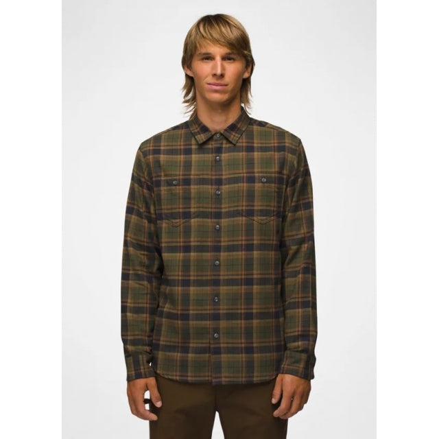 Prana Men&#39;s Dolberg Flannel Shirt 305 Cargo Green