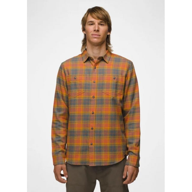 Prana Men's Dolberg Flannel Shirt 601 Terracotta