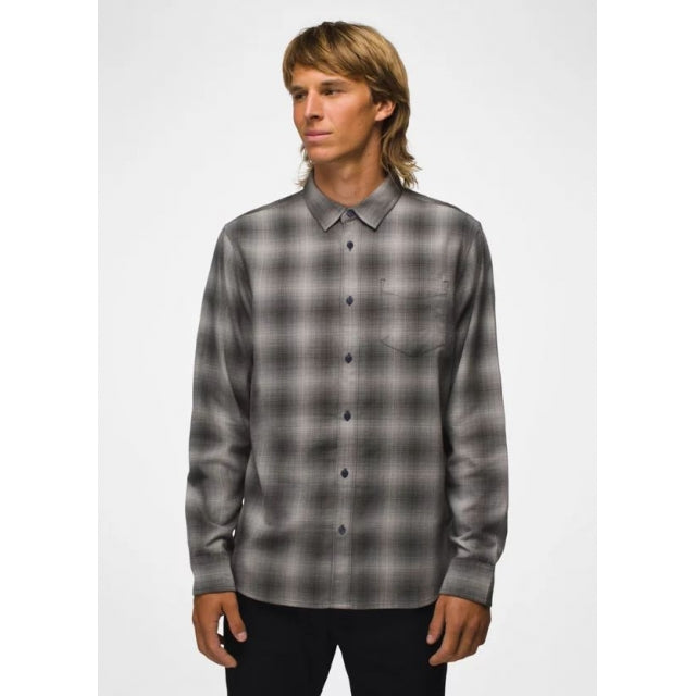 Prana Men&#39;s Los Feliz Flannel Shirt 022 Ashy