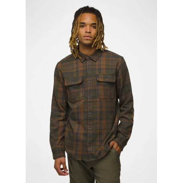 Prana M Westbrook Flannel Shirt - Slim 203 Mud