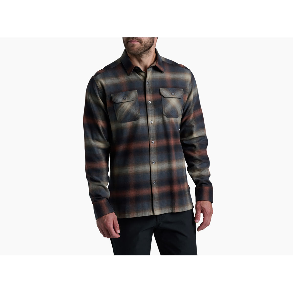 Kuhl Mens Dillingr Flannel Shirt Dune