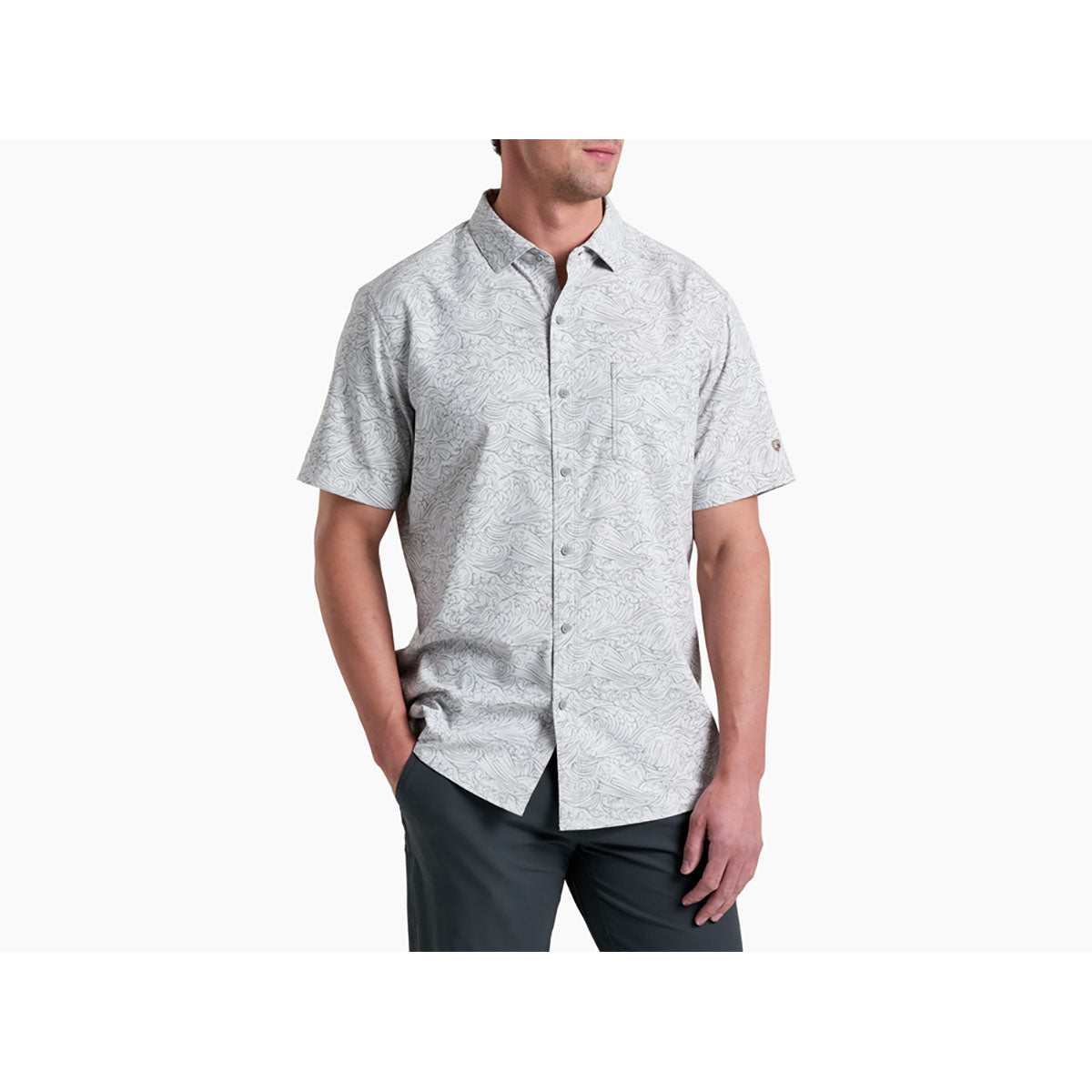 Kuhl Mens Persuadr Short Sleeve Vapor Grey