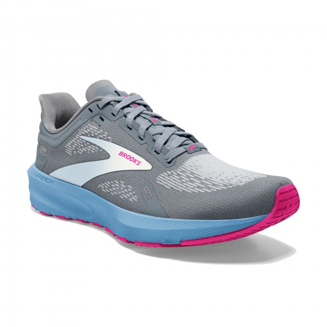 Brooks Women&#39;s Launch 9 016 Grey/Blue/Pink