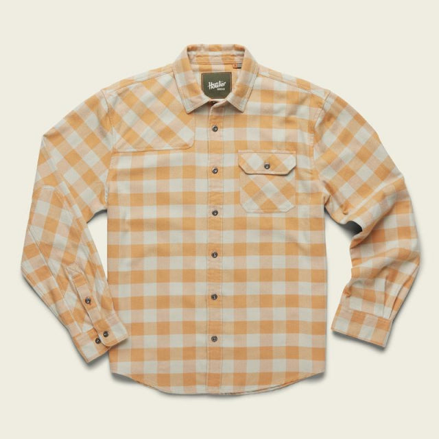 Howler Brothers Men&#39;s Harkers Flannel Shirt BUC Mette Plaid:Autumn Orange