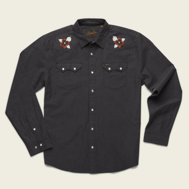 Howler Brothers Men&#39;s Crosscut Deluxe Snapshirt BLA Desert Blossom