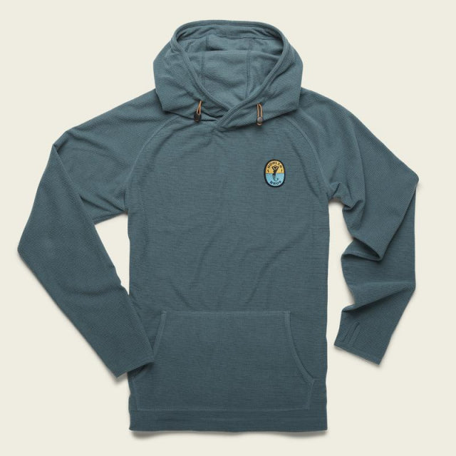 Howler Brothers Mens Palo Duro Grid Fleece Hoodie DAR Teal