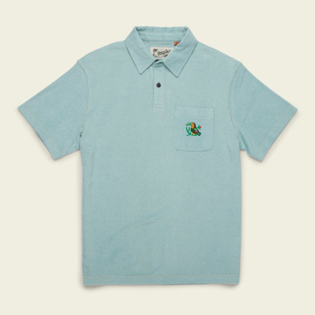 Howler Brothers Mens Plusherman Terry Polo EA Seaspray / S