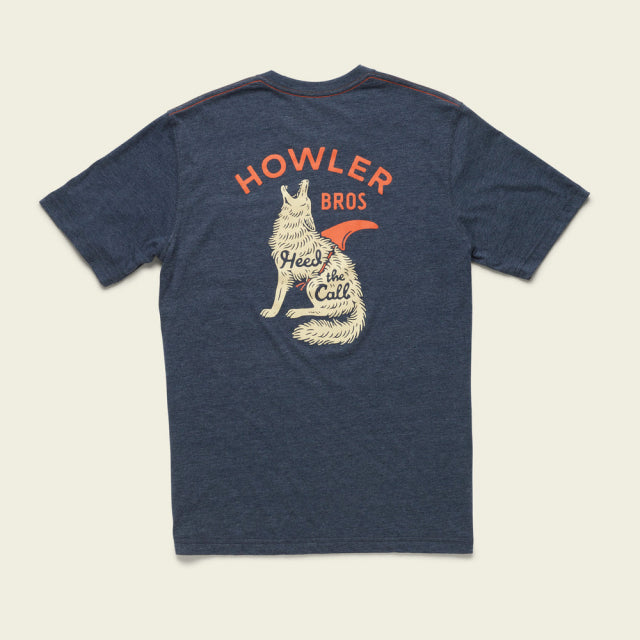 Howler Brothers Mens Select Pocket T-Shirt NAV Howler Coyote: Navy Heather