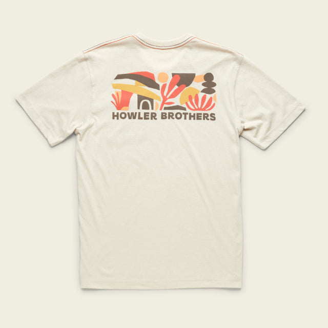 Howler Brothers Men's Select Pocket T-Shirt AN Distant Forms: Sand Heather / S