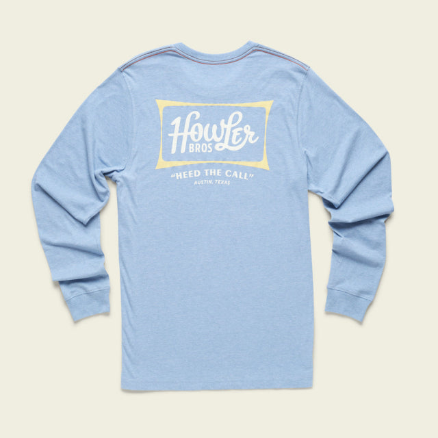 Howler Brothers Men&#39;s Select Longsleeve T-Shirt LIG Howler Classic: Light Blue Heather